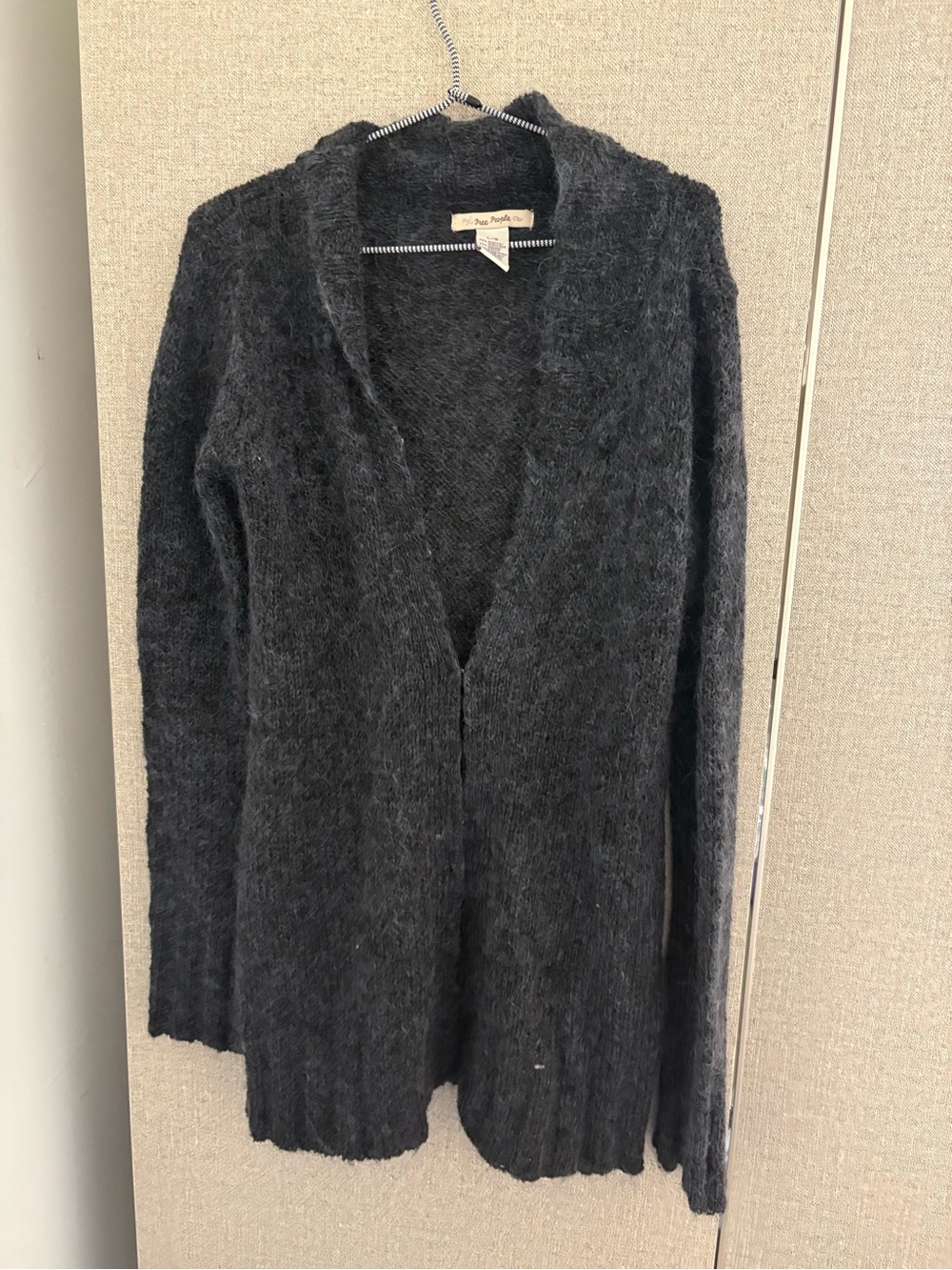 Vintage Free People Size Large Cozy Open-Front Women's Cardigan Sweater